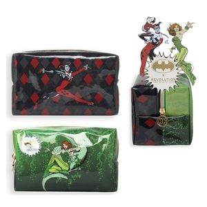DC × Revolution Gotham City Dual-Sided Cosmetic Bag NWT's